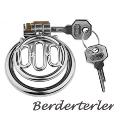 Stainless Steel Metal Male Chastity Belt Cage Device Restraint Spiked-ring Lock
