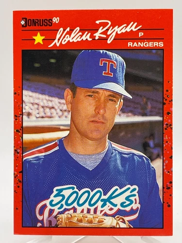 Nolan Ryan 1990 Donruss #659 5,000 K's Correct Back HOF B4 1
