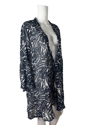 Adini Kimono Jacke Größe S/M Evelyn Navy Mix Damen Lackspritzer NEU EU40 UVP 60 