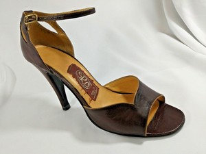 brown ankle strap pumps