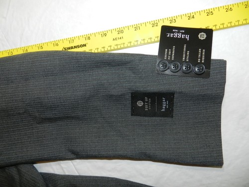 HAGGAR Anzugjacke Gr. 40R grau Nadelstreifen "Suit Up" System 180 $ NEU (hh65) - Bild 6 von 7