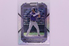 2023 Prizm Baseball MLB Sterlin Thompson Silver Mojo Prizm /25 #153 Rockies