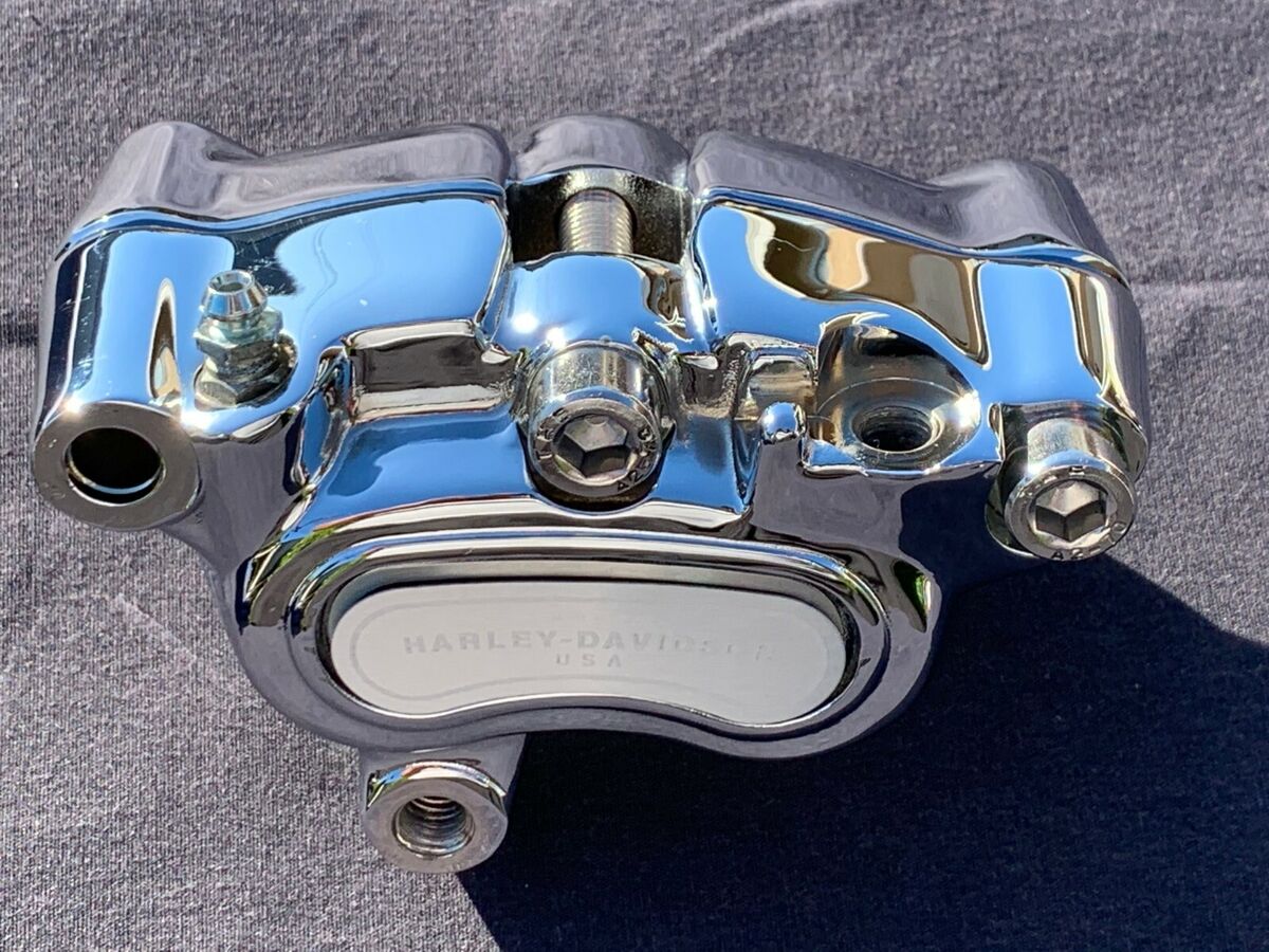 Harley Chrome Front Caliper 08-17 Dyna Wide Glide 44395-08 Harley Chrome Front Caliper 08-17 Dyna Wide Glide 44395-08