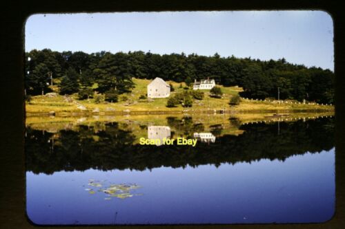 Country House & Barn along Lake in early 1940's, Kodachrome Slide aa 6-1a - Picture 1 of 1