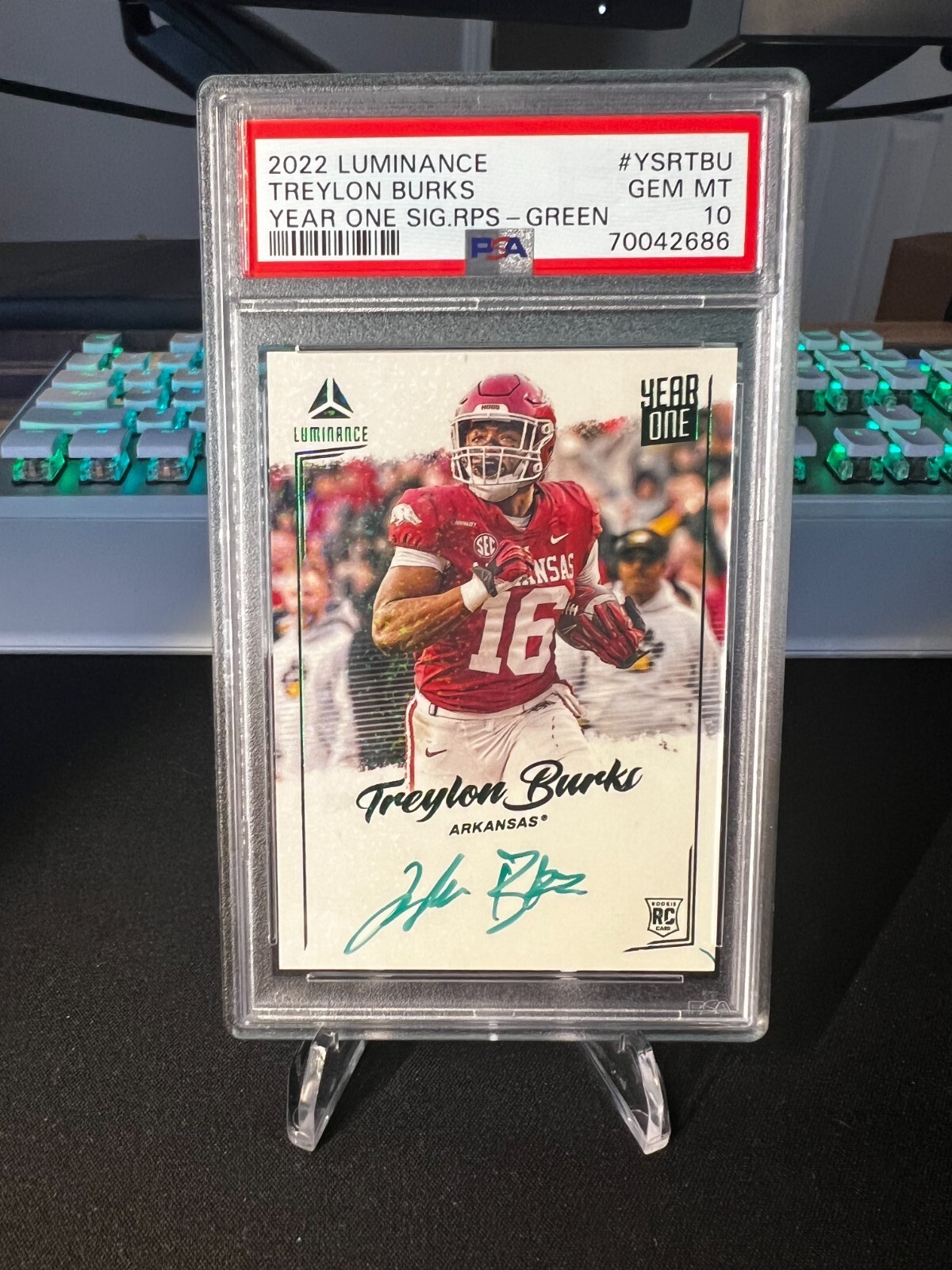 Treylon Burks Panini Luminance Year One Signatures Rps #YSRTBU Green