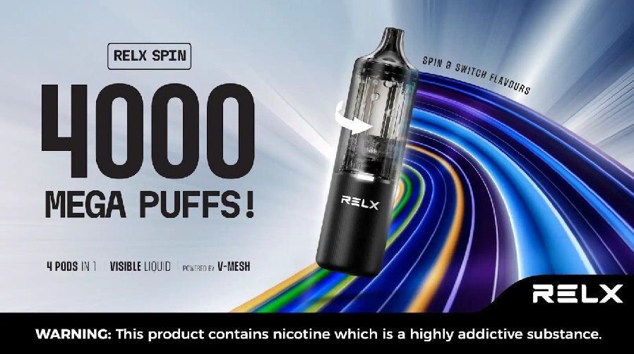 relx spin pod RELX Spin 4000 4 in 1 Reusable Vape