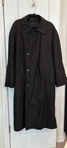 BILL BLASS Men’s Trench Coat Removable Liner Black Size 44R Outerwear - Picture 2 of 20