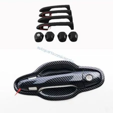 For Toyota Highlander 2014-19 Carbon Fiber Exterior Side Smart Door Handle Trim