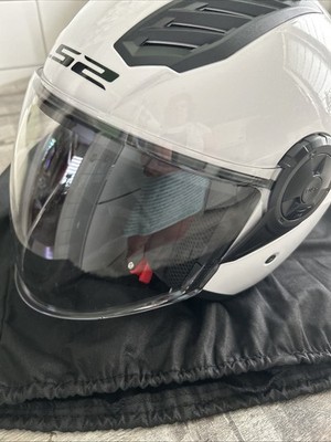 LS2 Jethelm Airflow2 Weiß/Schwarz Gr. L Ungetragen Motorradhelm