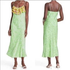 NWT RIXO for Target Leopard Ruffle Slip Dress Women's Small Sundress