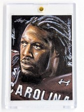 2013 Leaf Best Of Football Sketch Jadeveon Clowney 1/1 by J. Kyle South Carolina