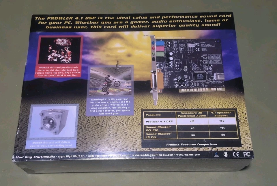 Mad Dog Prowler Multimedia 4.1 DSP   4-Channel PCI Sound Card -(NIP) - Image 3 of 4