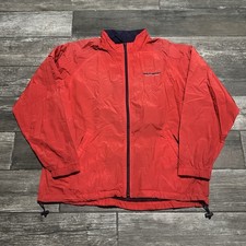 VTG 90s POLO SPORT RALPH LAUREN RED WINDBREAKER JACKET SPELL OUT LOGO SZ L