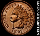 1897 Indian Head Cent - Choice Gem Brilliant Uncirculated+++  Lustrous  #J8053