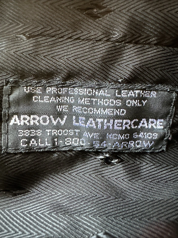 Remy 男式柔软皮革麂皮绒全拉链轰炸机夹克黑色美国制造 38 码 — 第 3/4 张图片