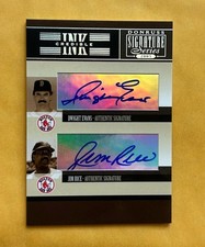 2005 Donruss Signature Inkcredible Quad Jim Rice Carlton Fisk Dwight Evans Tiant