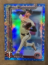 2025 Topps Holiday - David Festa #H78 Blue Metallic Lights  (RC)