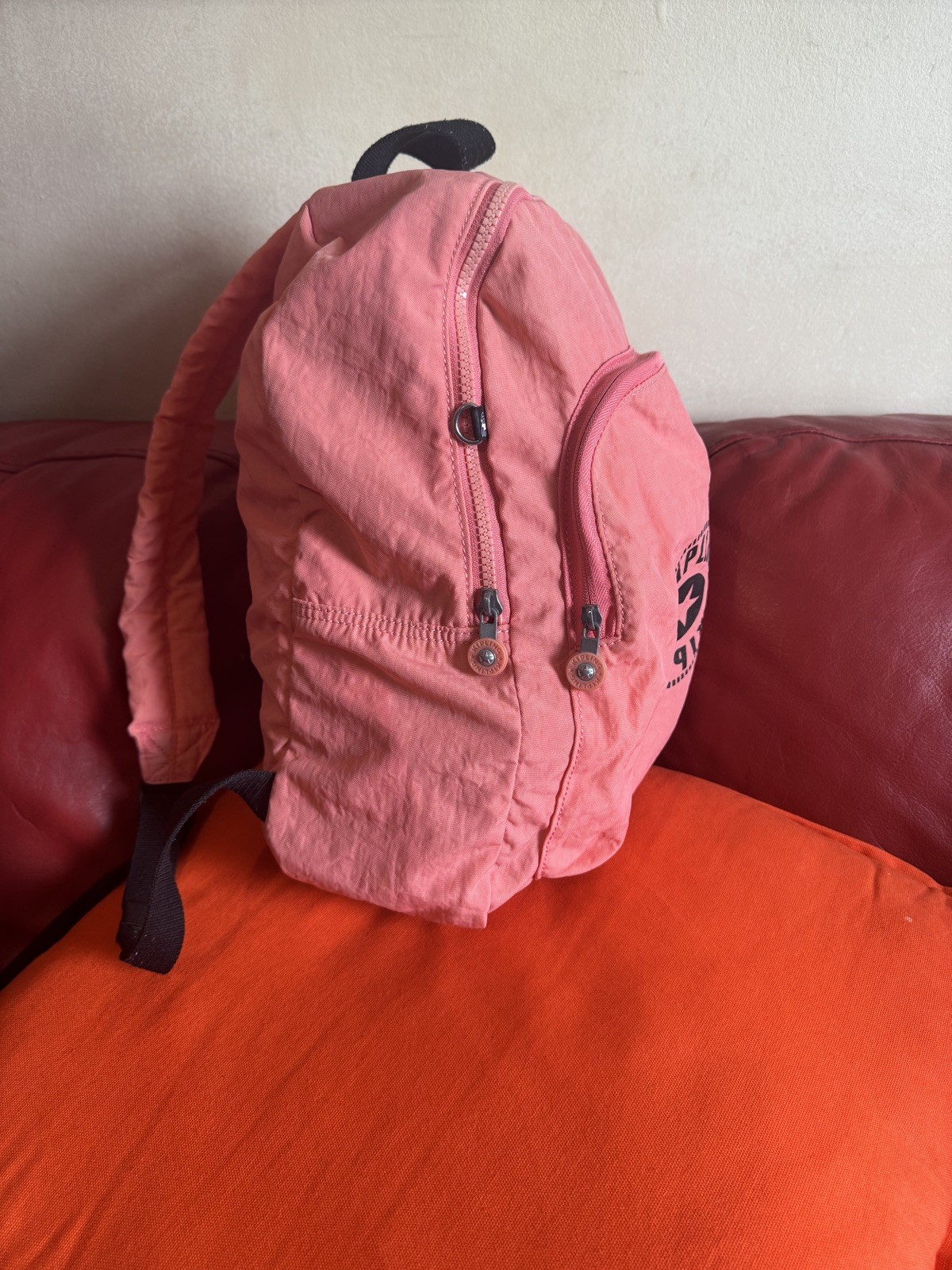 Kipling orange Medium Backpack excellent conditio… - image 4