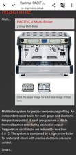 Fiamma Pacific Multiboiler Coffee Expresso Machine. Famous Brands.