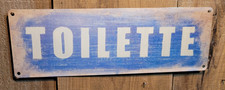 Toilette french bathroom reproduction steel street sign
