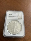 1992 $1 American Silver Eagle NGC MS69 Brown Label