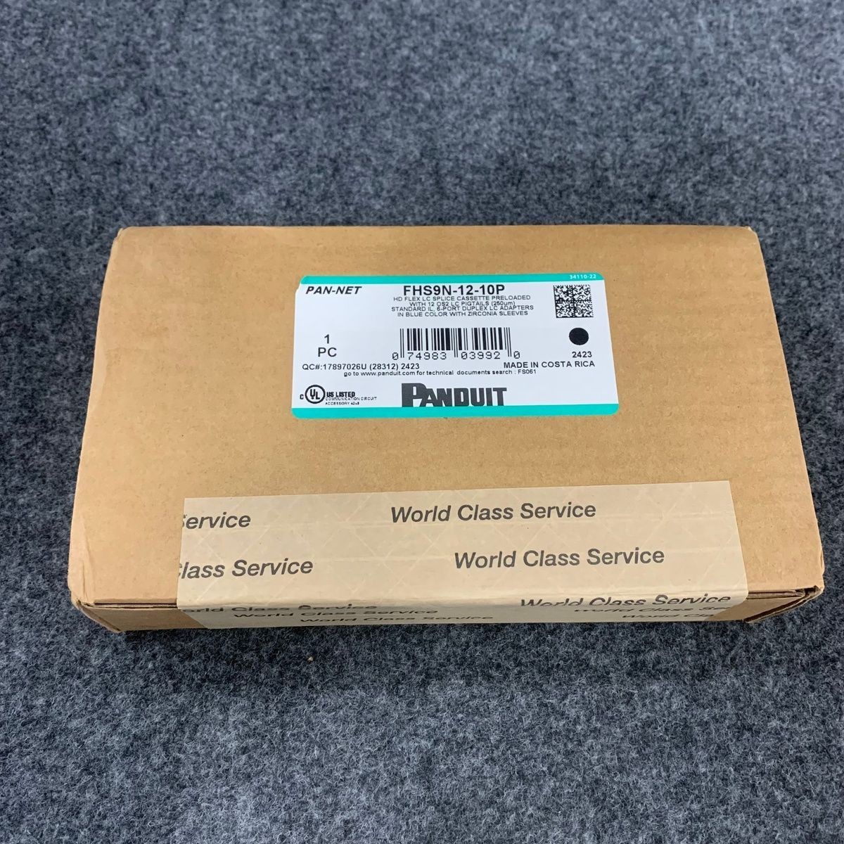 PANDUIT FHS9N-12-10P HD Flex LC Splice Cassette, OS2, 12 Fiber