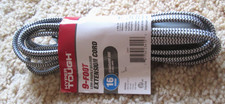 Hyper Tough 9 Ft Extension Cord Low Profile Braided 3 Outlet Indoor Grey