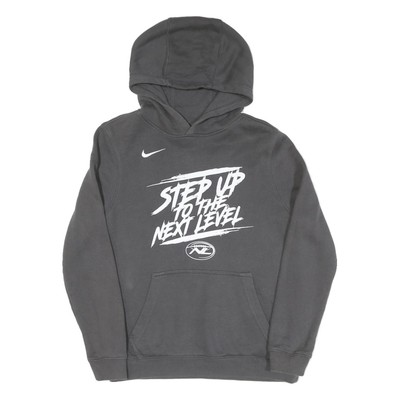 NIKE Jungen Schwarz Step Up To The Next Level Pullover Hoodie L Grafikdruck