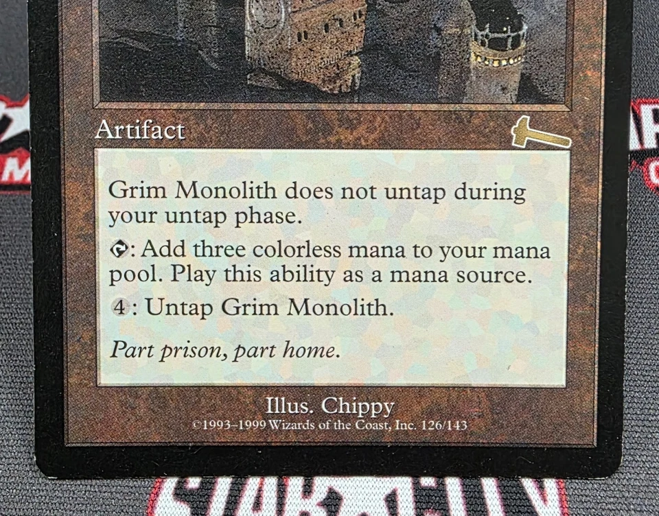 MTG Grim Monolith- DAMAGED -Urza's Legacy Magic the Gathering Card # 126 - Image 4 of 4