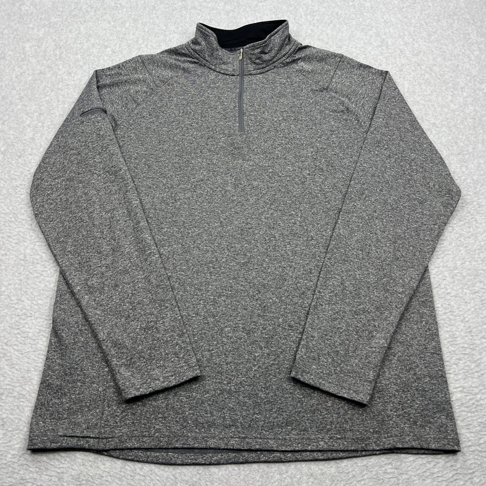 UNRL Elite 1/4 Zip Pullover Mens XL Gray Heathered Stretch Performance Mock Neck