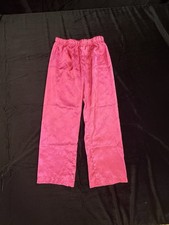 Juicy Couture Girls Size 6 6x Pajama Pants Pink Allover Print Satin