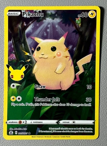 Pokemon Sword & Shield Pikachu 005/025 Celebrations 25th Holo Rare