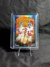 2024 Panini Phoenix Eli Manning x Plaxico Burress Treasured Tandems Teal #/40