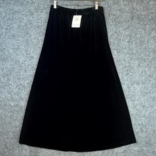 Vintage TR Bentley Skirt Womens Medium Black Velvet Whimsigoth Witchy 90s Noir