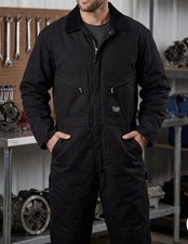 Walls Blizzard Pruf Coveralls Quilted Lined Black Large Vintage 90 s Ranchcore