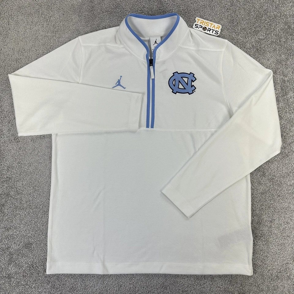 North Carolina Tar Heels Shirt Mens XL Jordan Courtside 1/2 Zip Victory Pullover - Image 2 of 4
