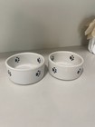 Set of 2! Cat or Small Dog Bowls, Lead Free Made In USA, 1990’s, Great Condition