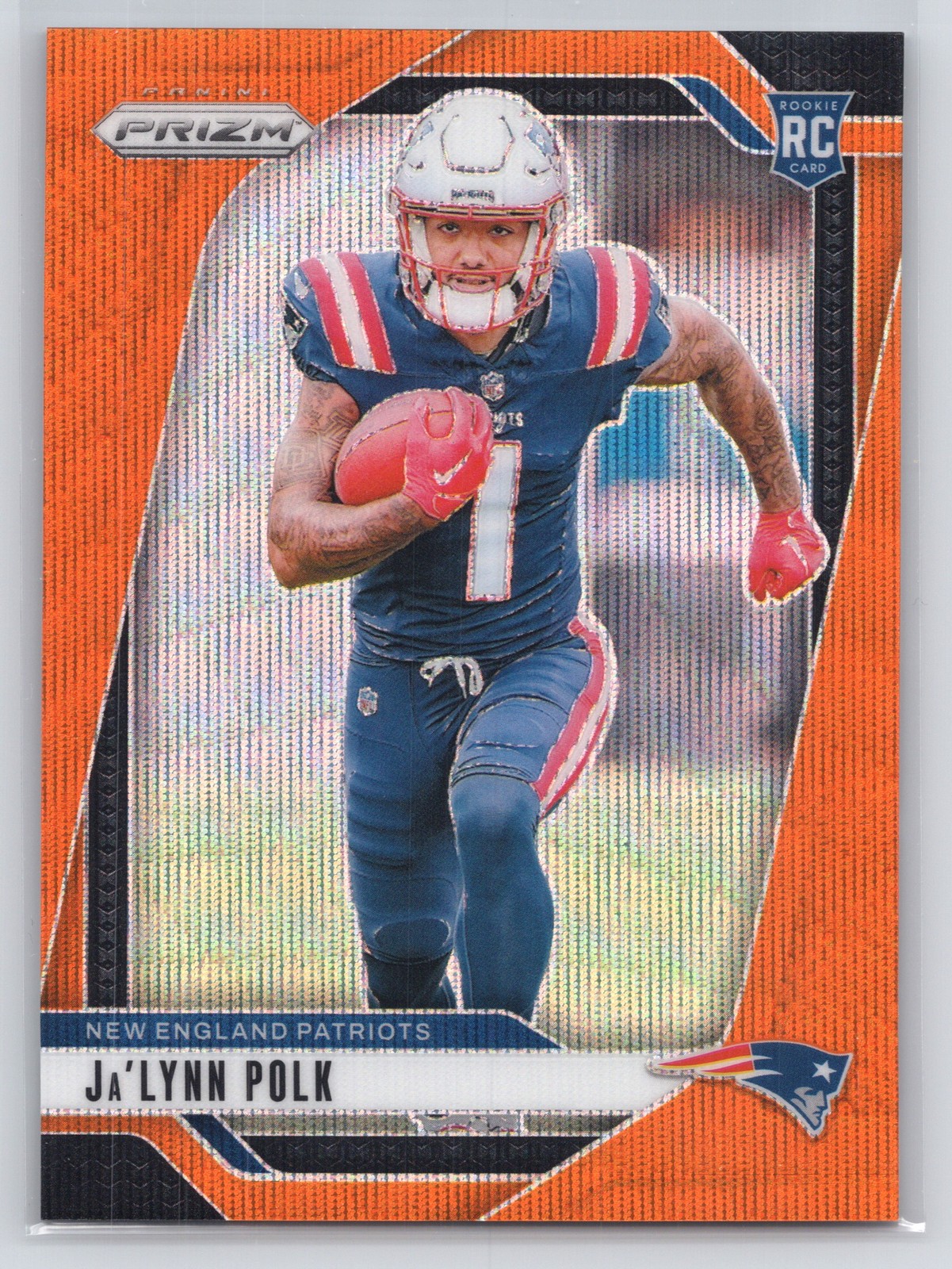 2024 Panini Prizm #339 Ja'Lynn Polk Orange Wave #/60