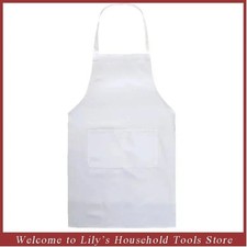 Kitchen Chef Bib Apron Cooking 2 Pockets Waterproof Butcher Catering Restaurant