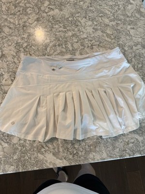 Lululemon Womens Pace Skort Off White Golf Tennis Skirt Sporty Shorts 12
