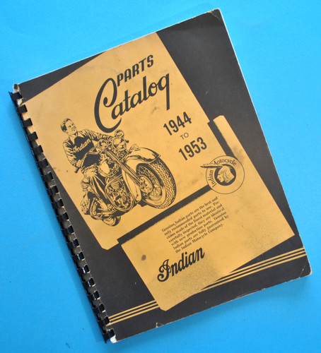 Vintage 1944 - 1948 Indian Motorcycle Parts Catalog Chief "74" Restoration Book