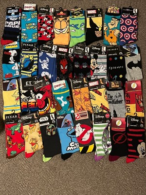 SOCKS Cartoon Disney Marvel DC Star Wars Mens (AS MANY FOR $4.99 TOTAL SHIPPING)