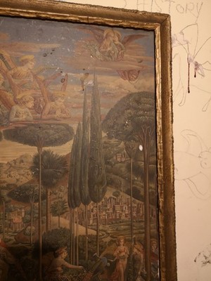 Arundel Society Farbdruck mit dem Titel Engel, die nach Benozzo Gozzoli anbeten. Selten
