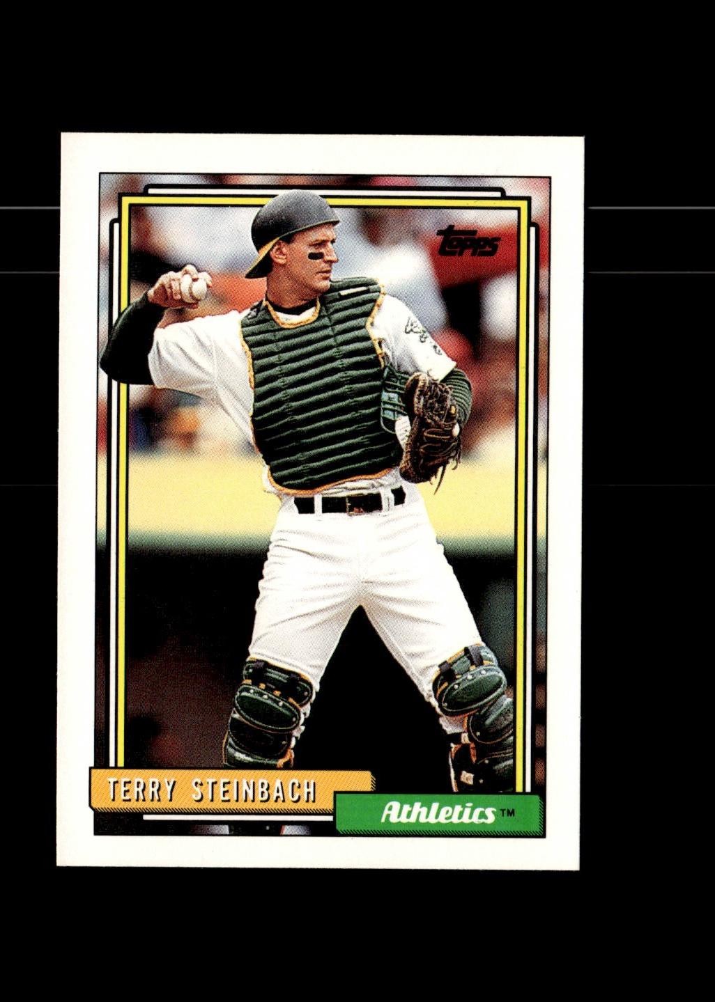 Terry Steinbach 1992 Topps Baseball Card #234 Oakland Athletics