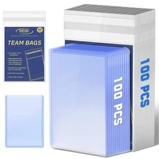 200 Pcs Team Bag Top Loaders for Cards (100Pcs Team Bag Trading Card & 100Pcs...