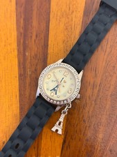 Claire's Women's Watch Paris Rhinestone Eiffel Tower Charm 28mm New Battery