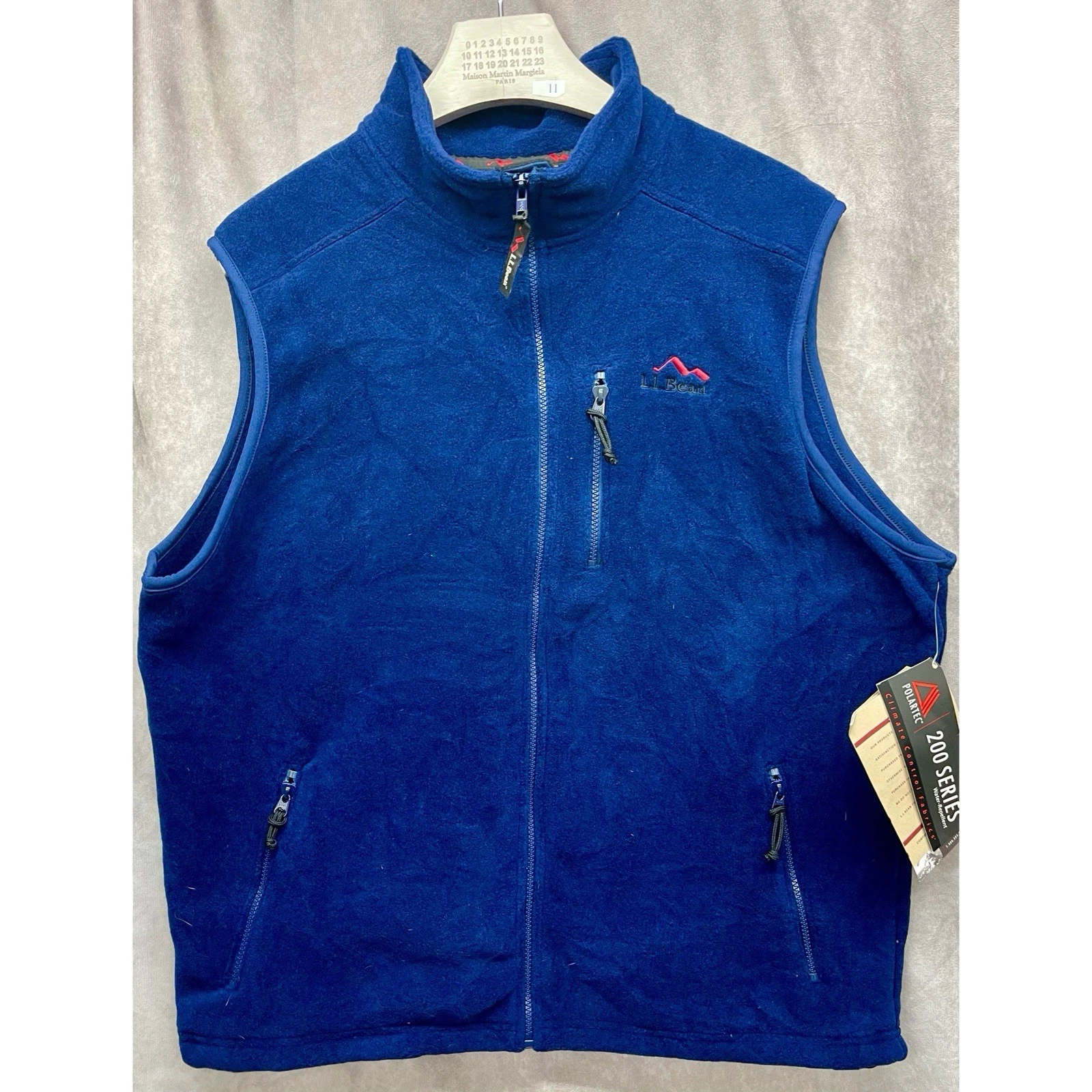 RARE NWT 1992 VINTAGE LL BEAN OUTDOORS POLARTEC 200 FLEECE VEST NAVY USA MADE