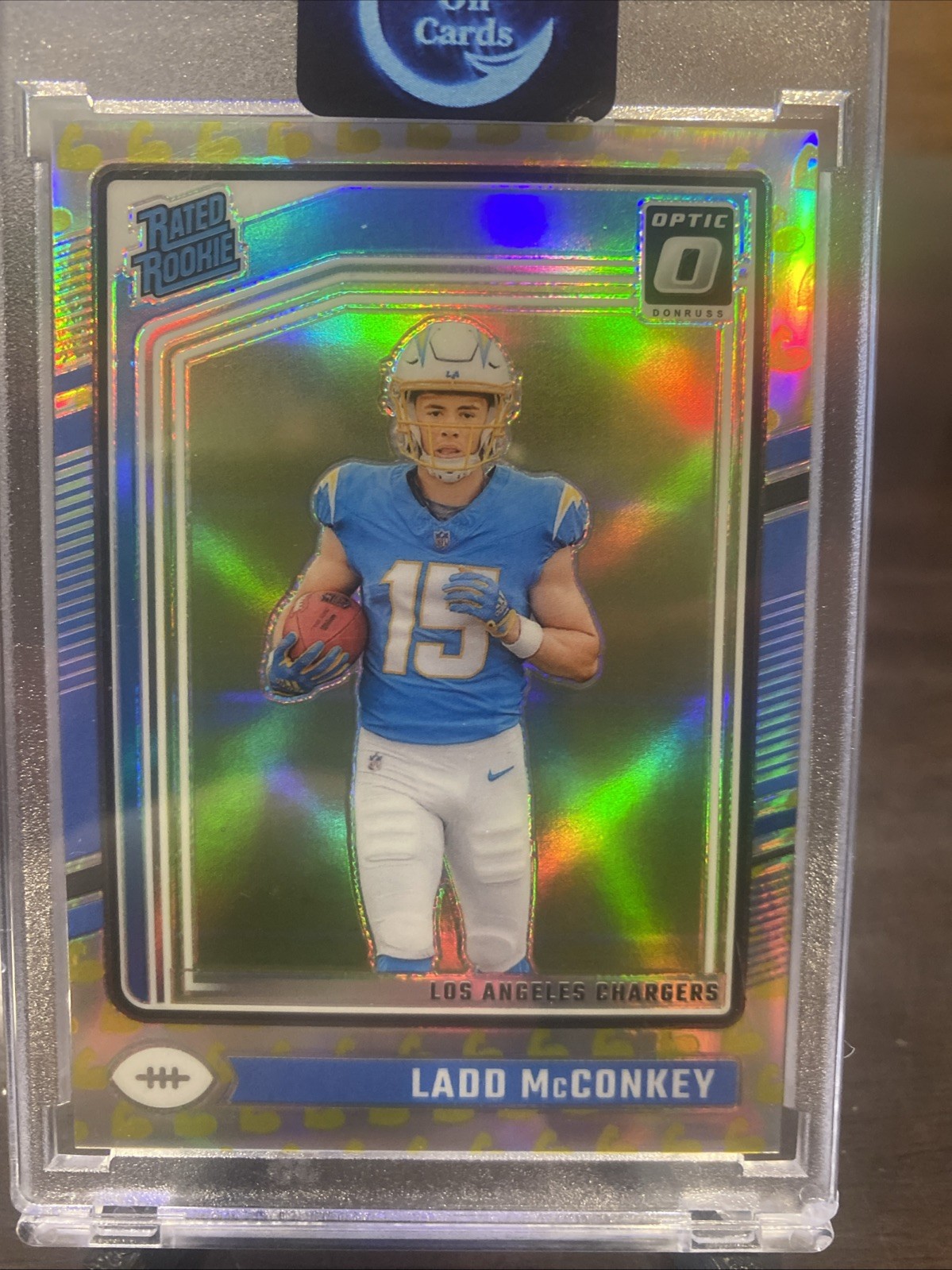 2024 Optic Rated Rookie Ladd McConkey #266 Flex Prizm /149 (RC) - Chargers