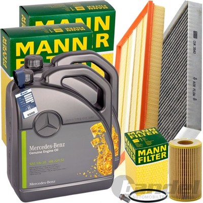 MANN INSPEKTIONSPAKET+10L ORIGINAL 5W-30 ÖL passend für MERCEDES VITO W639 CDI
