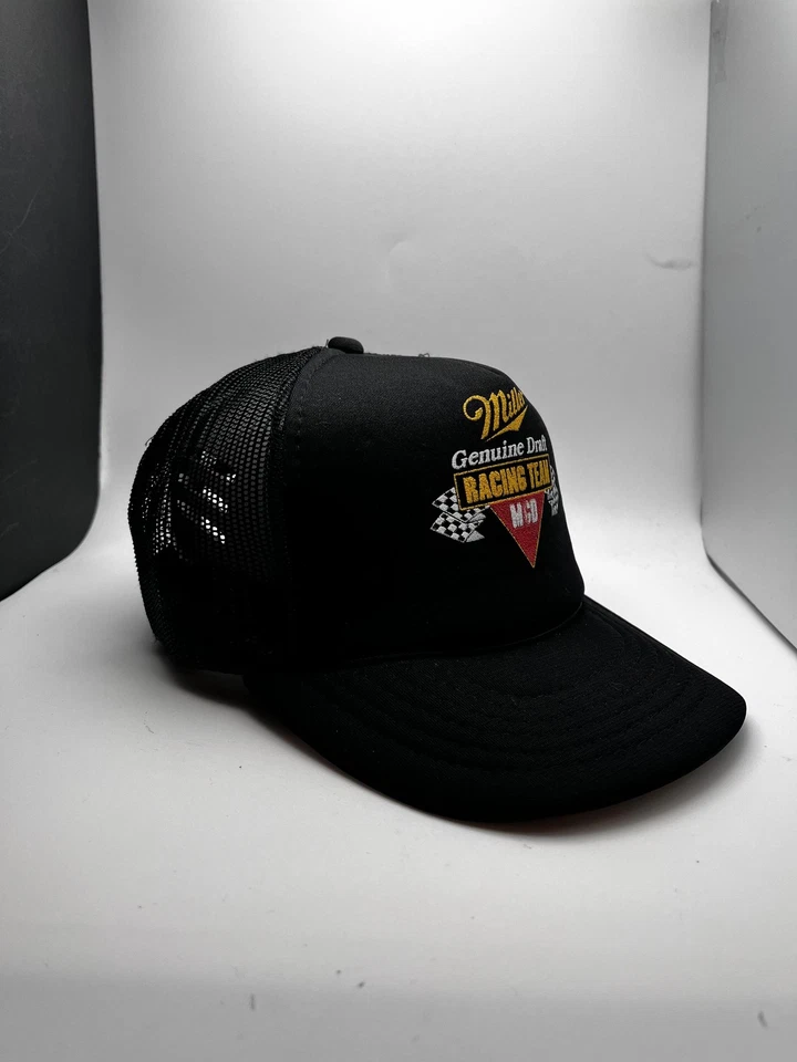 De colección Miller Genuino Draft Racing Team Gorra Gorra Snap Back Para Hombres NASCAR Camionero Foto 3 de 4